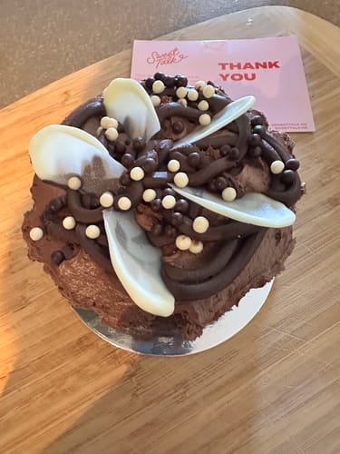Customer photo review of Triple Chocolate Cake