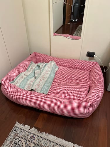 Customer photo review of Divanetto Cotone Vichy Rosso