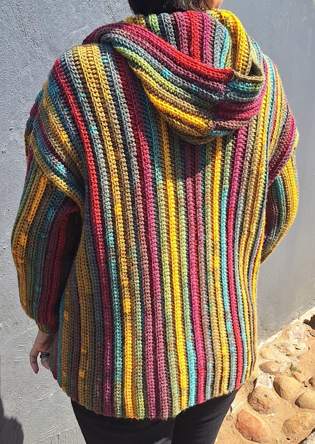 Customer photo review of Wool Funky Stripe Saharan Sunset