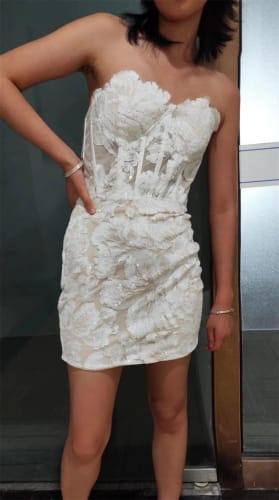 Customer photo review of Jillian Mini Dress