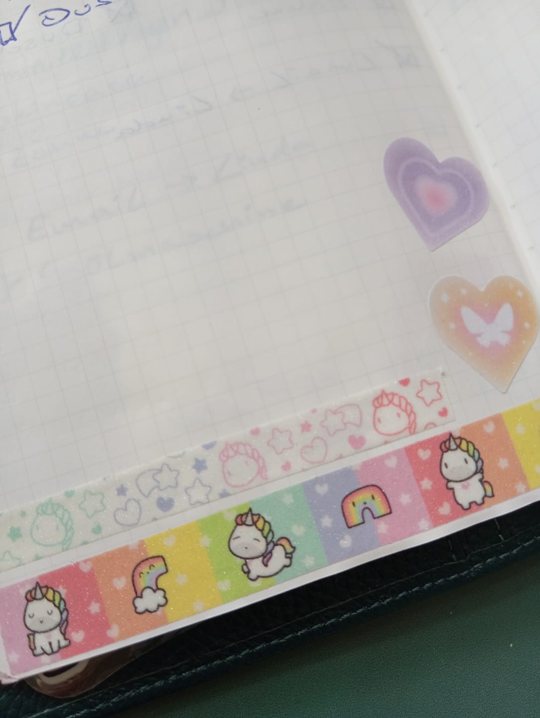 Customer photo review of Rainbow Unicorns Washi Tape (Set of 2)