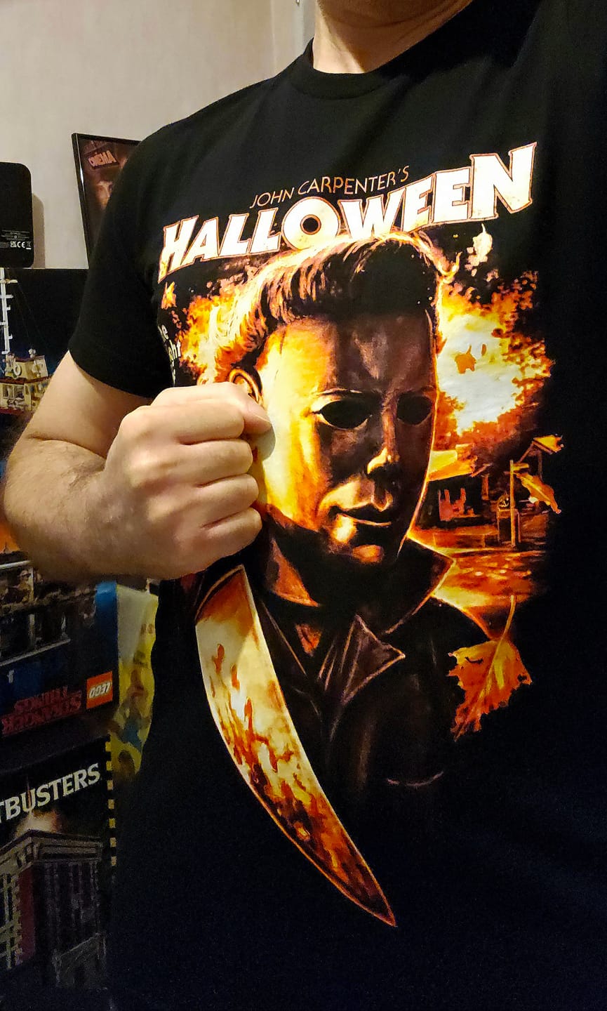 Customer photo review of Halloween Neighborhood Creep T-Shirt