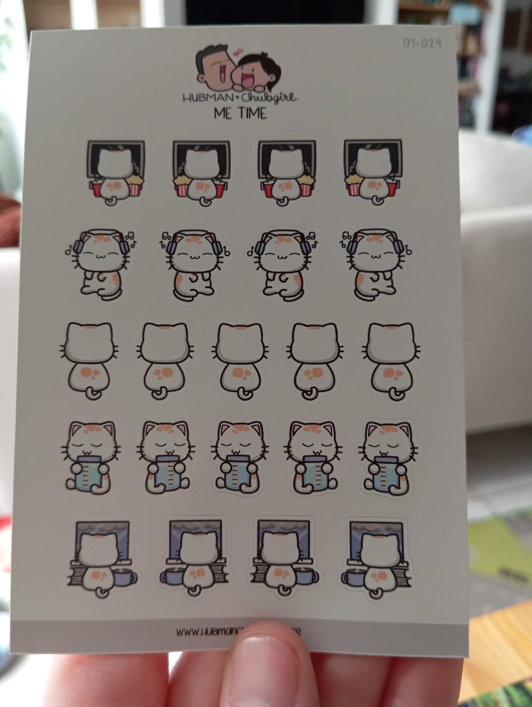 Customer photo review of Me Time Planner Stickers