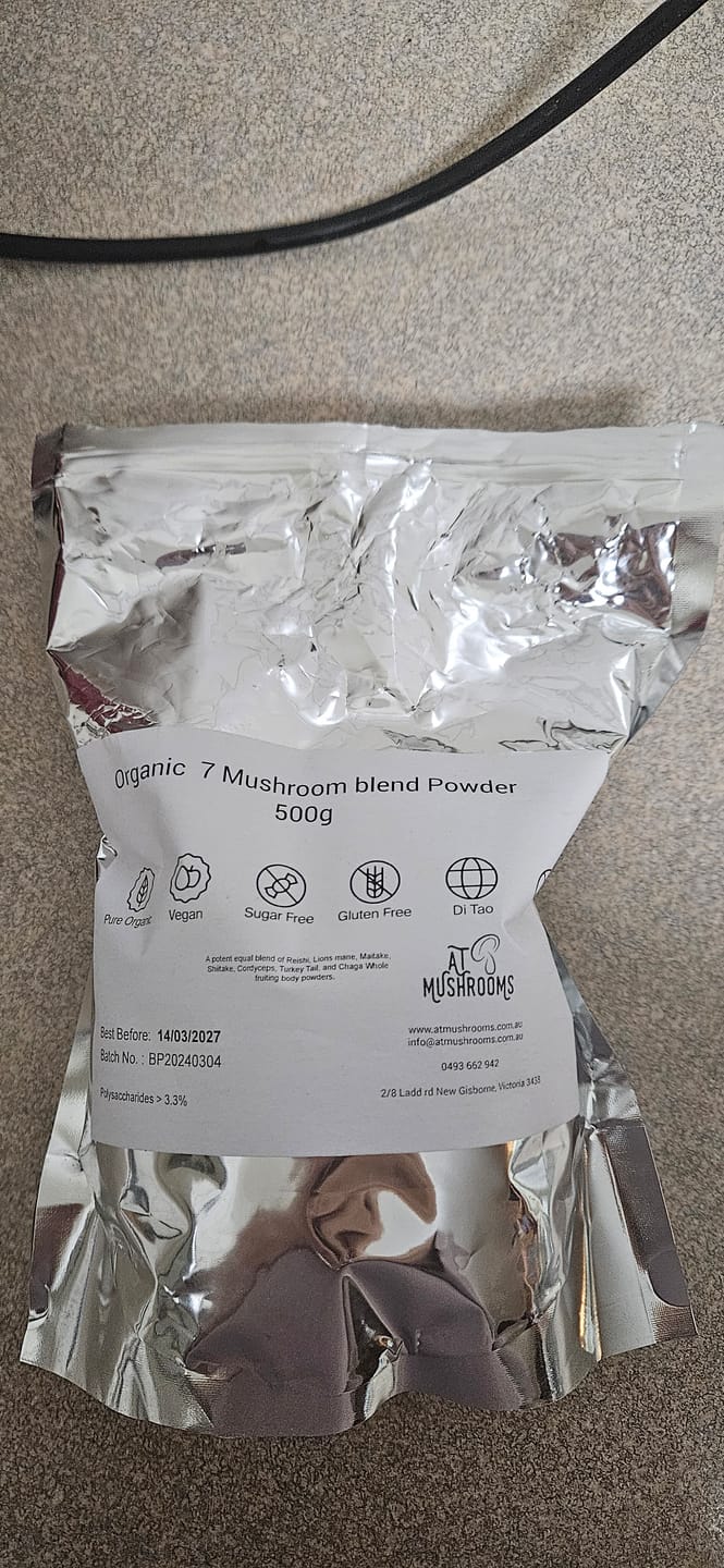 Customer photo review of Organic 7 Mushroom Supplement blend