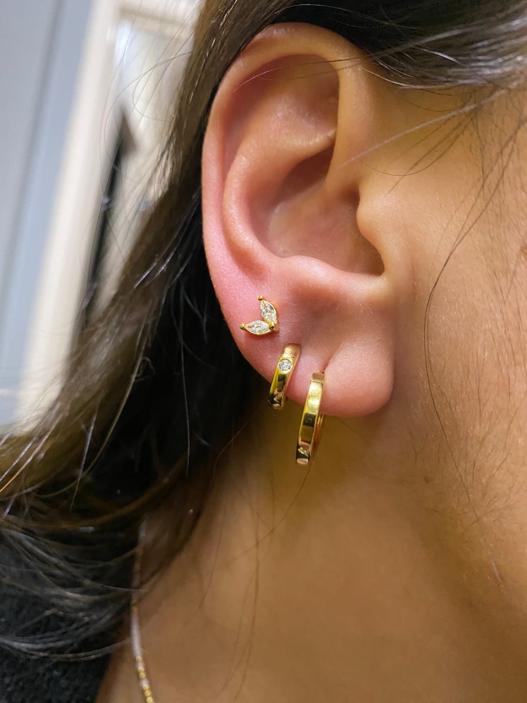 Customer photo review of ARGOLLAS ALI WHITE BAÑADAS EN ORO