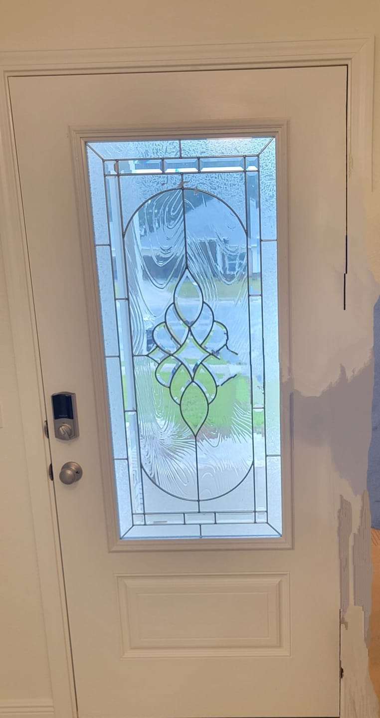 Customer photo review of Saxon Glass and Frame Kit (3/4 Lite 24" x 50" Frame Size)
