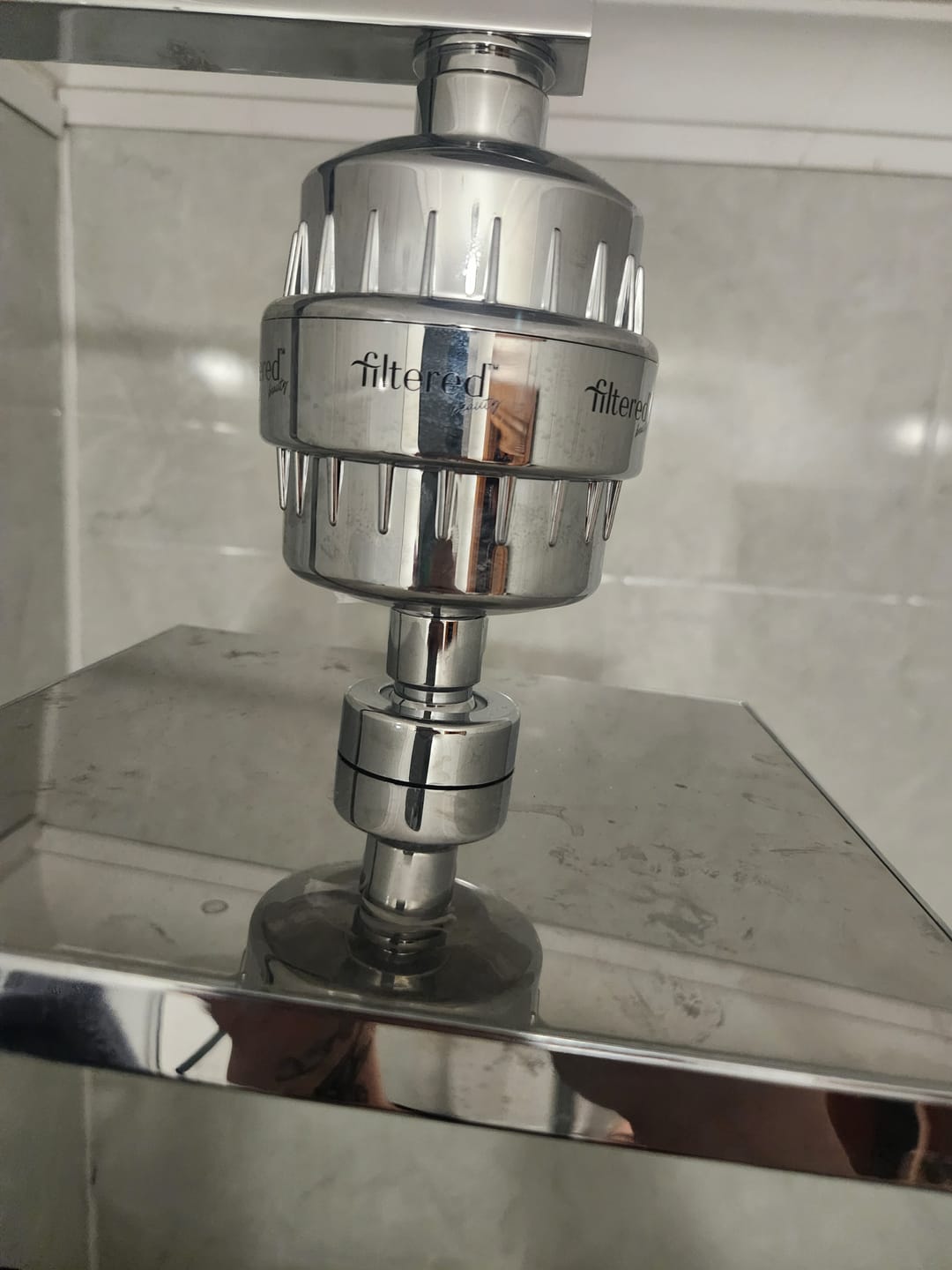 Customer photo review of Shower Purifier - Silver