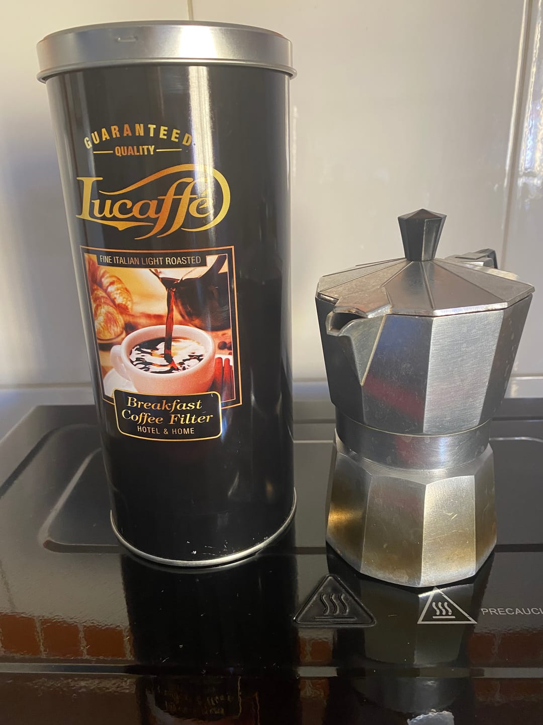Customer photo review of Lucaffe Breakfast Coffee filter 500 grs Grano Molido