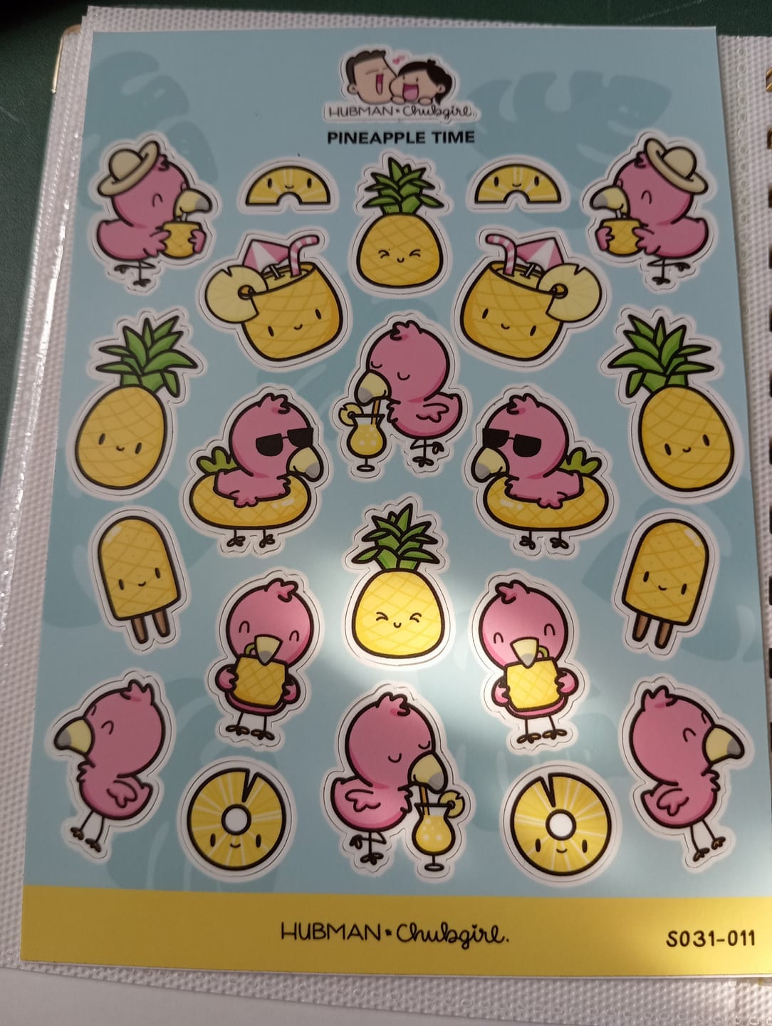 Customer photo review of Sticker Sheet - Pineapple Time