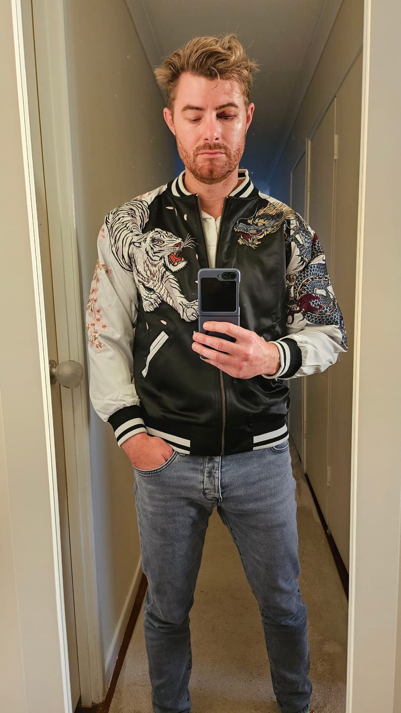 Customer photo review of Four Legendary Creatures Sukajan Souvenir Jacket
