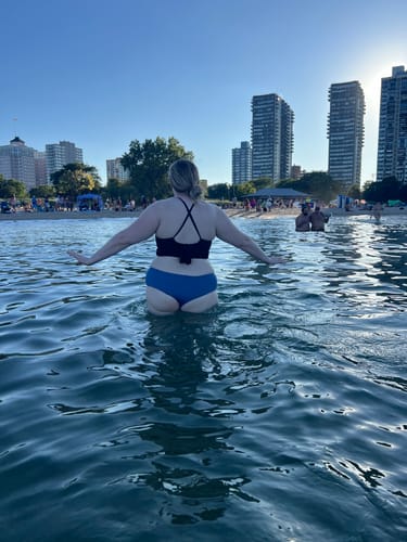 Customer photo review of 'Empower' Mid Rise Cheeky Bikini Bottom