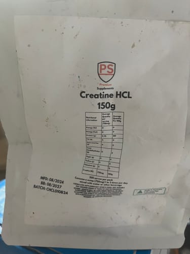 Customer photo review of Creatine HCL 150g