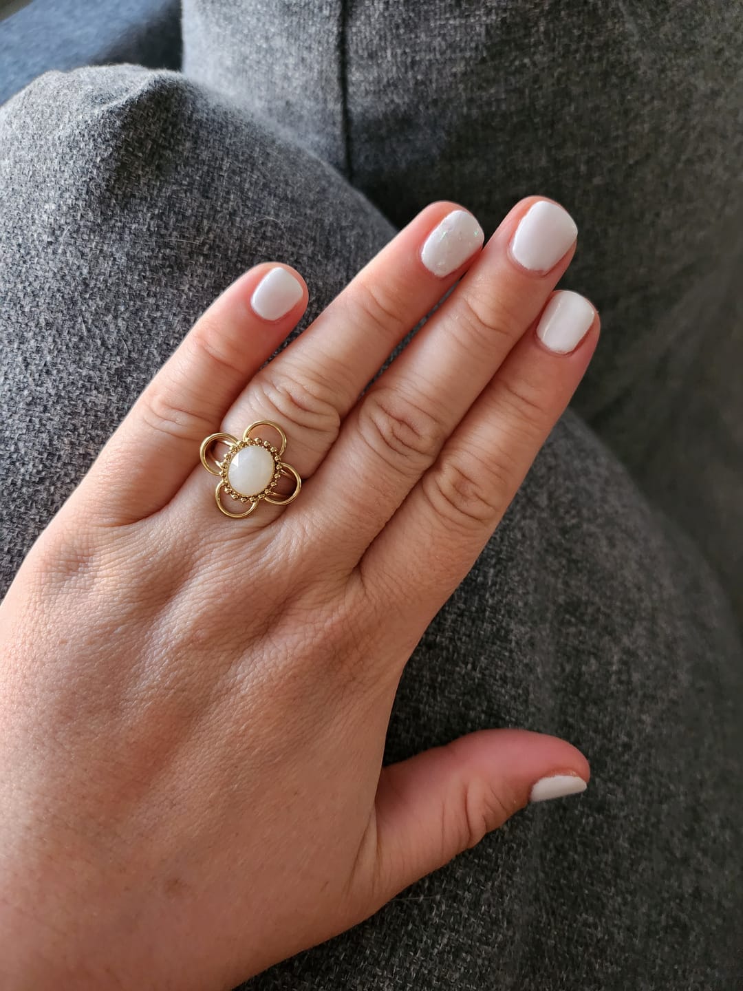 Customer photo review of Crystal White Dipping Powder