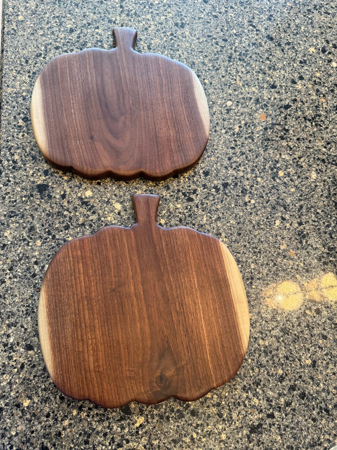Customer photo review of 11.75x11.75" Pumpkin Serving Board Acrylic Router Template