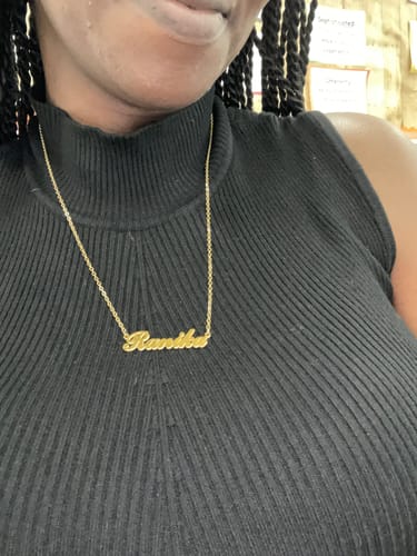 Customer photo review of Personalized Name Necklace