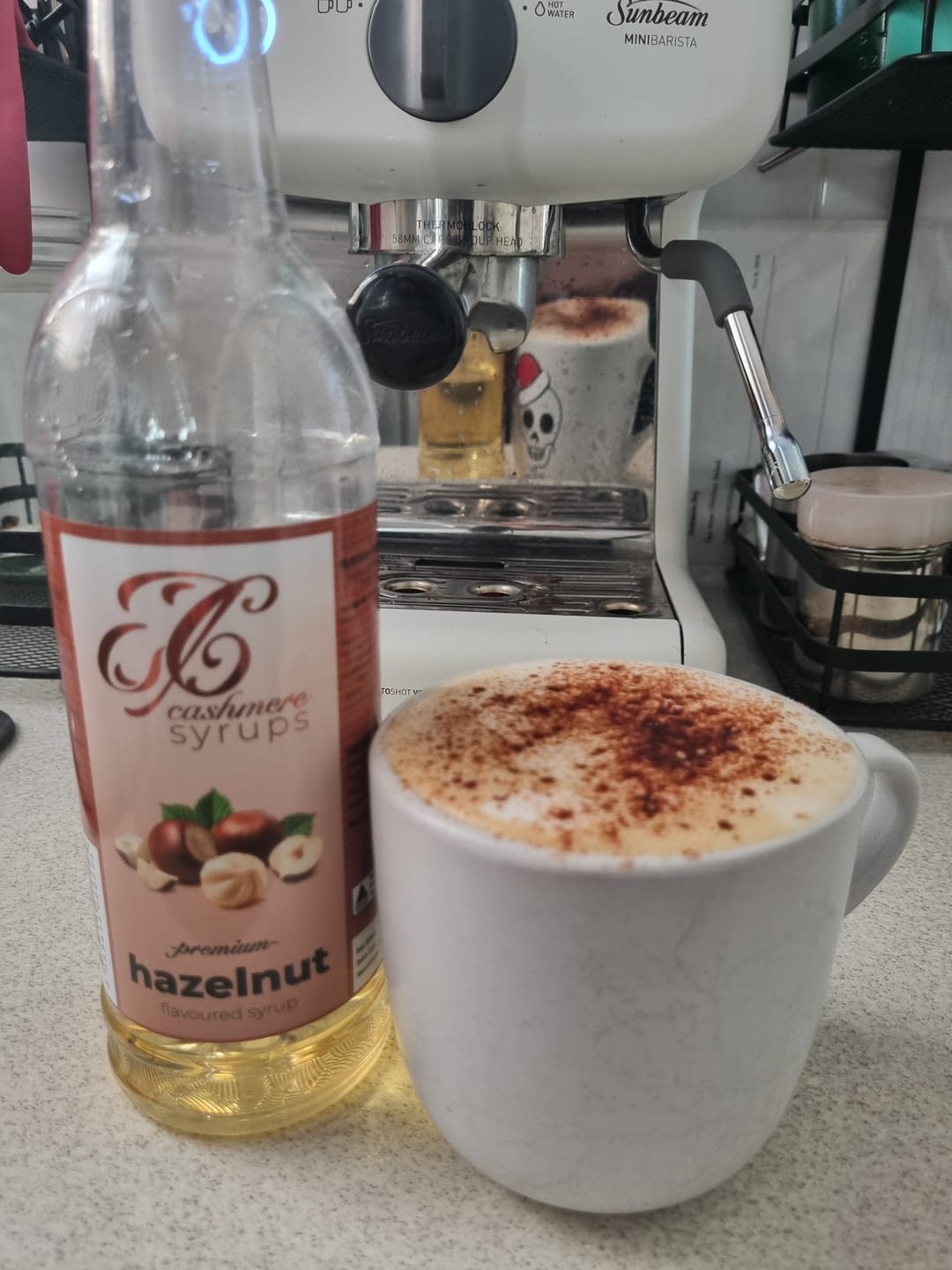 Customer photo review of Hazelnut Coffee Syrup
