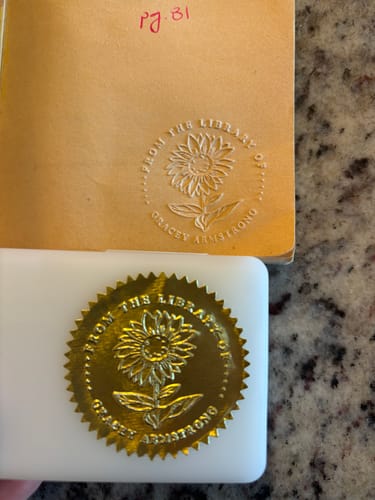 Customer photo review of 50 Golden Seal Sticker