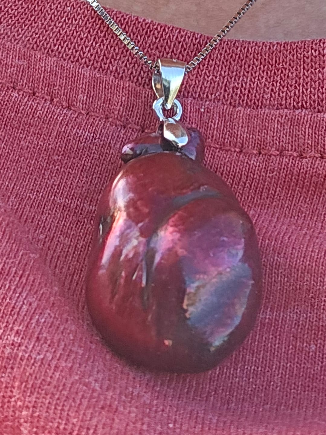 Customer photo review of Chain - Box 925 Sterling Silver Rhodium Coated