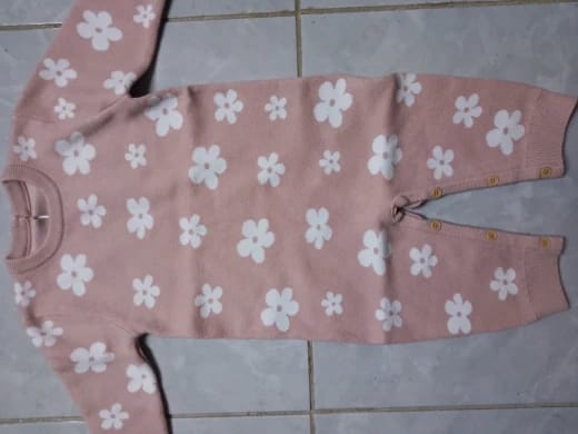 Customer photo review of Pink Floral Knitted Jumpsuit