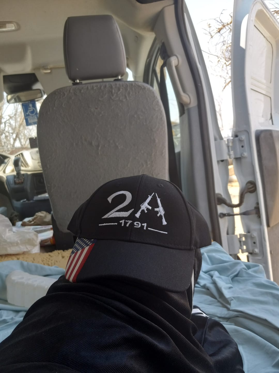 Customer photo review of 2nd Amendment 2A Limited Edition Black Embroidered Hat