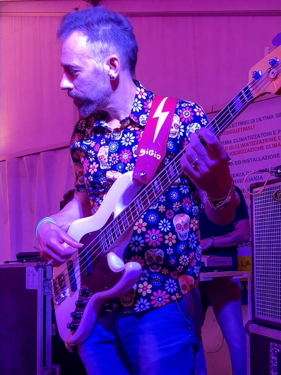 Customer photo review of Men's Sugar Skull Punk Rock Holiday Cool Beach Short Sleeve Summer Shirt