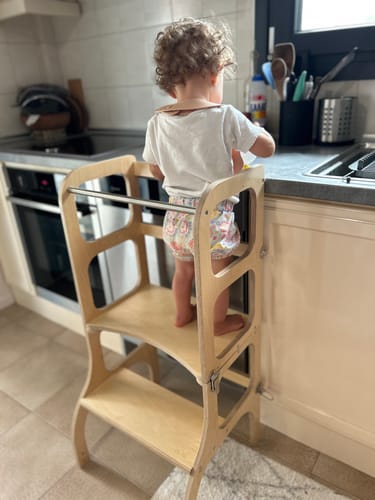 Customer photo review of STEP'n'SIT® • Helper Tower - Table • Convertible 2-in-1