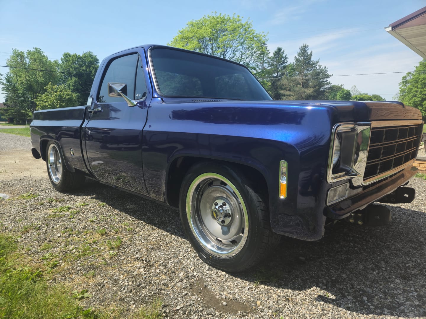 Customer photo review of Glossy Metallic Tanzanite Blue Vinyl Wrap