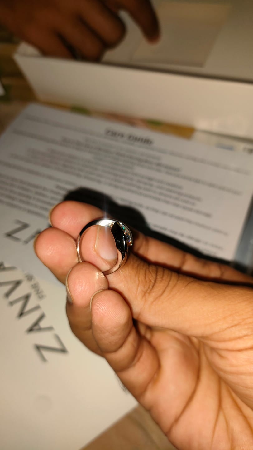Customer photo review of GLINTED GALAXY RING