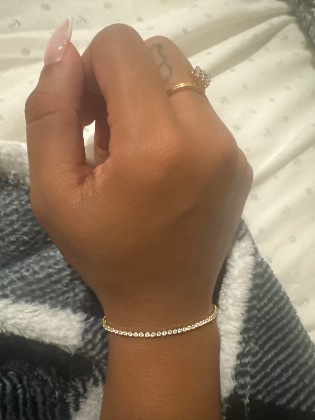 Customer photo review of Micro Tennis Bracelet - Gold
