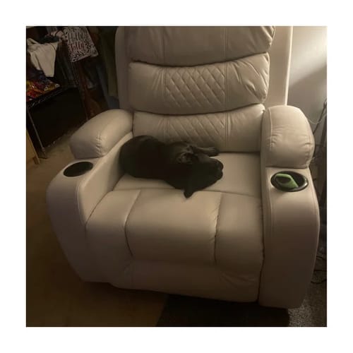 Customer photo review of Power Lift Recliner Chair for Elderly with Heat & Massage, Cup Holders & Pockets, Beige