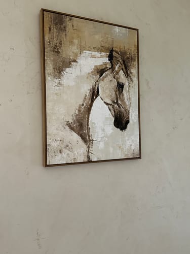 Customer photo review of Brown Abstract Horse Painting #ANH06