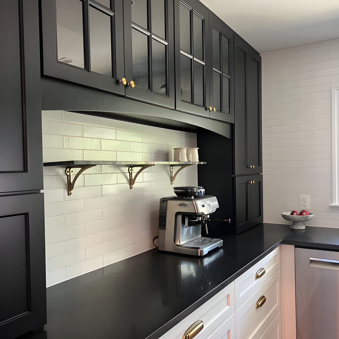 Customer photo review of Arched Shelf Bracket - Unlacquered Polished Brass