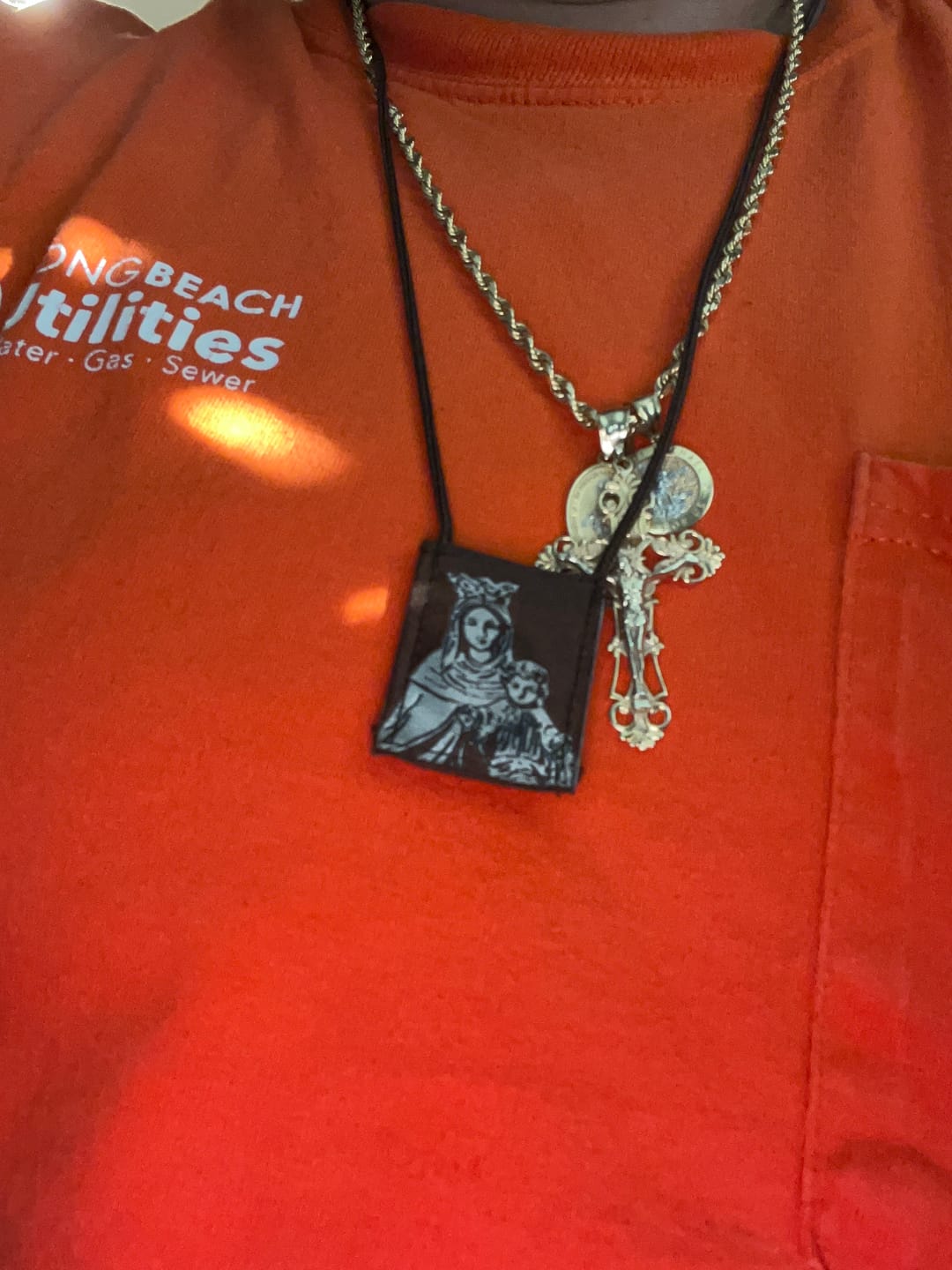 Customer photo review of OLMC Crown of Stars | Our Lady of Mt. Carmel Premium Brown Scapular