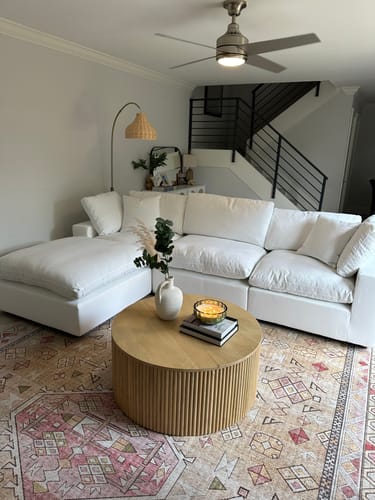 Customer photo review of Cozy Collection Plush Modular 4 Piece Sectional