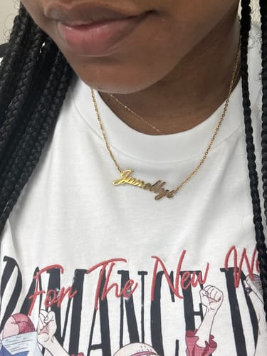 Customer photo review of Personalized Name Necklace