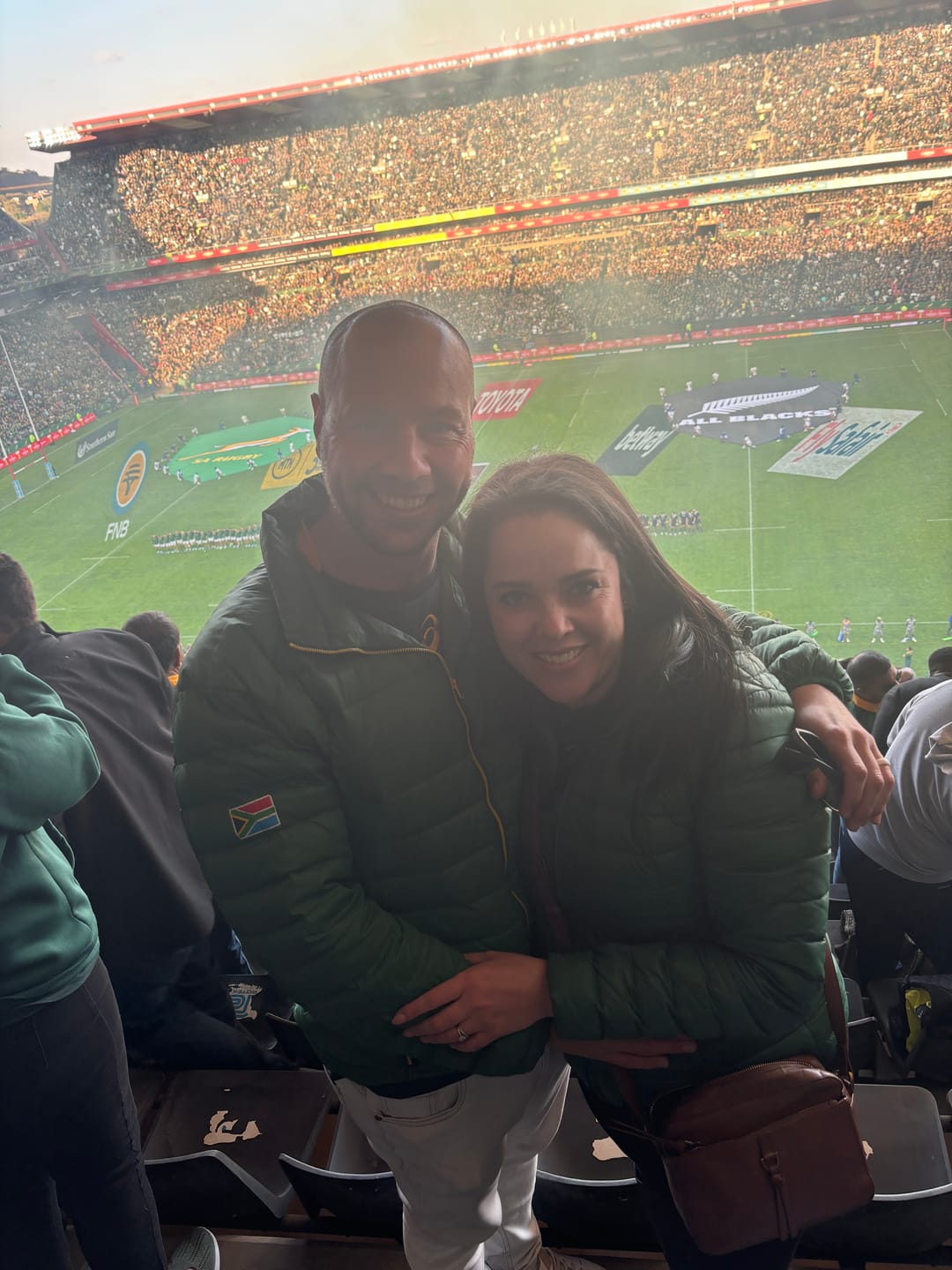 Customer photo review of Game Day Duck Down Puffer Jacket
