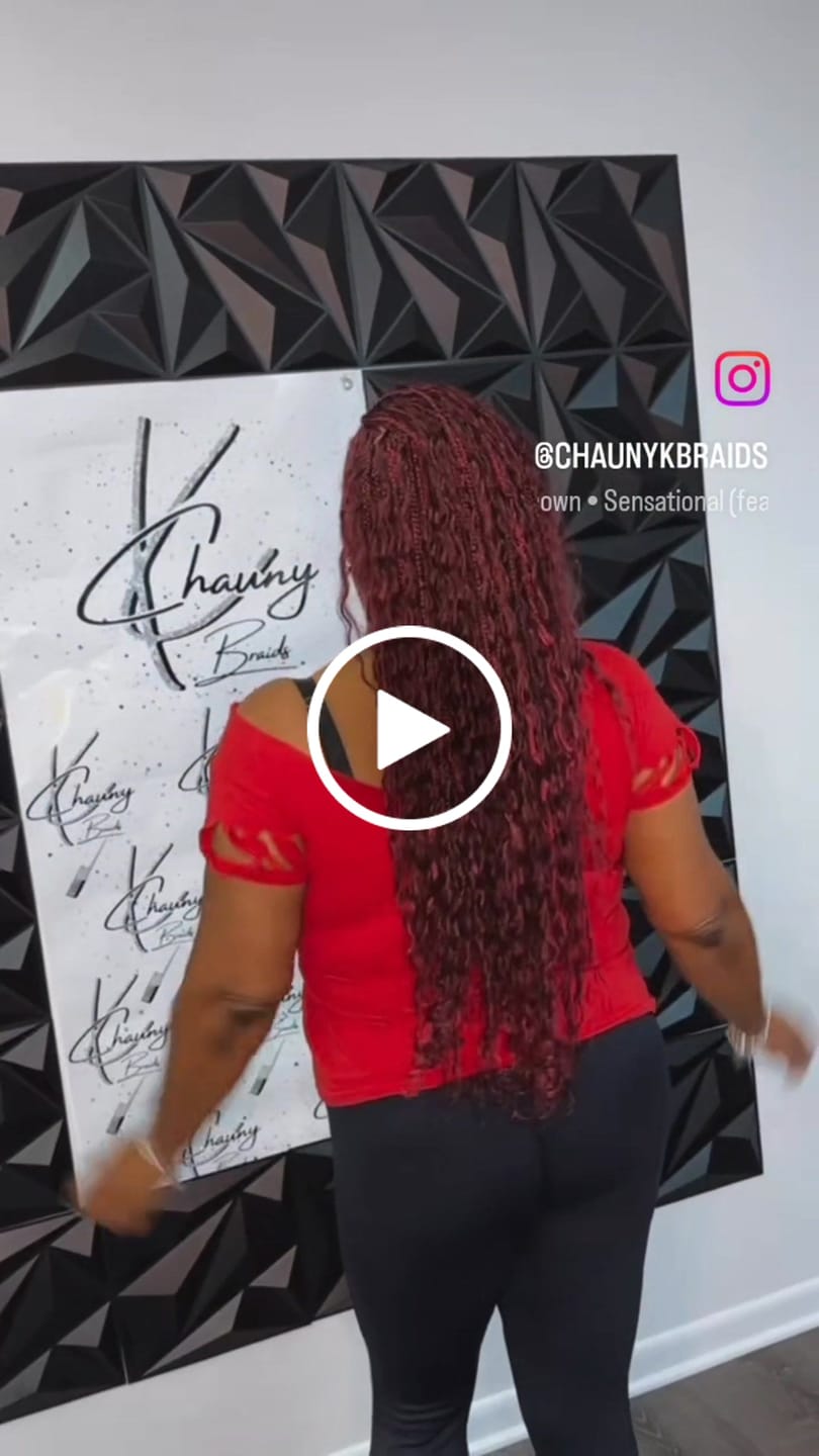 Customer video review of Burgundy Deep Wave Bulk Hair Extensions for Braiding