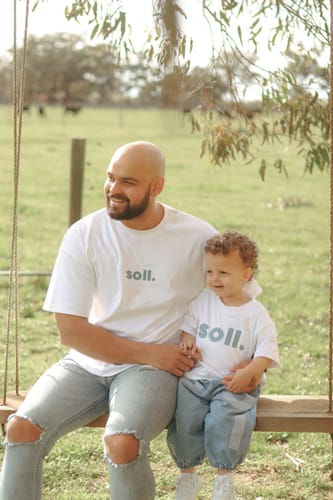 Customer photo review of Kids Soll Denim Logo Tee - Original
