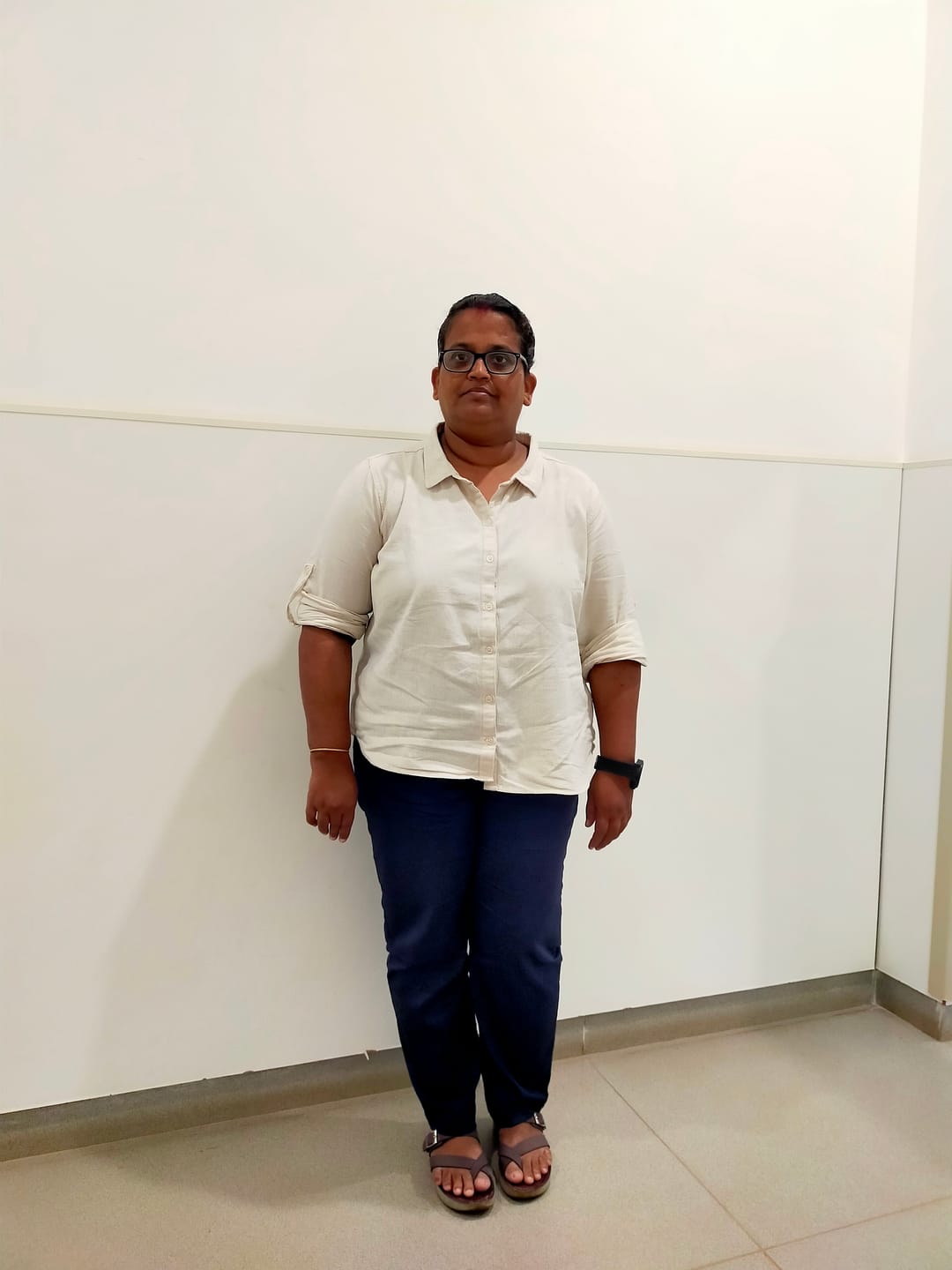 Customer photo review of Navy Blue Formal Pant