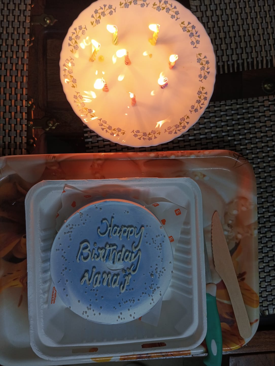 Customer photo review of Ombre Father Day Bento Cake