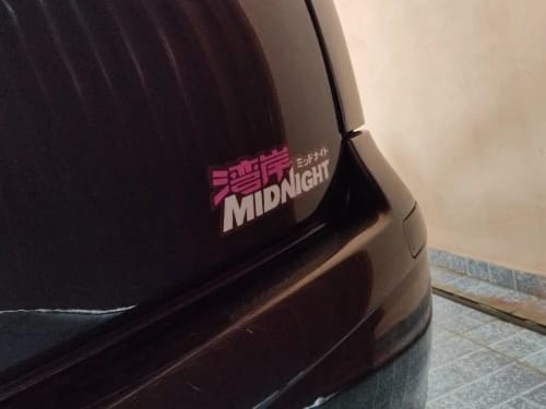 Customer photo review of Japanese Midnight Racing Sticker