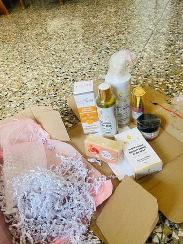 Customer photo review of Lait éclaircissante corps BELLE'S SKIN
