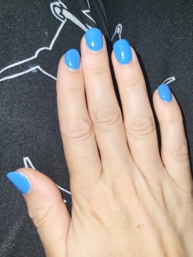Customer photo review of Venetian Blue Dipping Powder