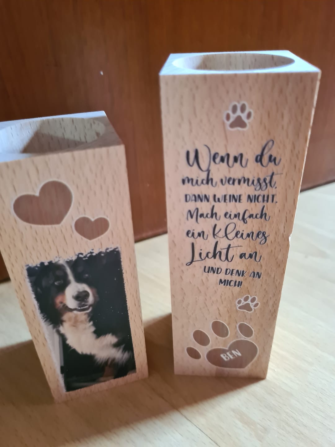 Customer photo review of Wenn du mich vermisst - Individueller Teelichthalter