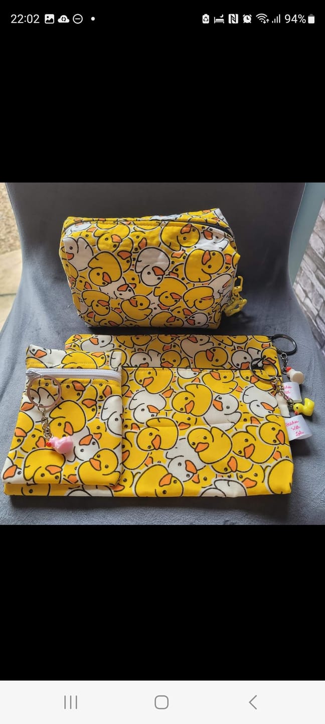Customer photo review of Yellow and White Rubber Ducks Polycotton Fabric