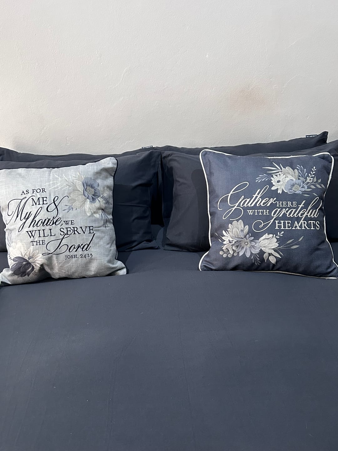 Customer photo review of Deep Charcoal Duvet Cover Set