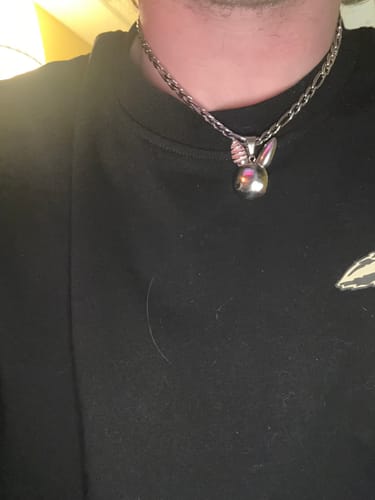 Customer photo review of Rabbit Heart Necklace