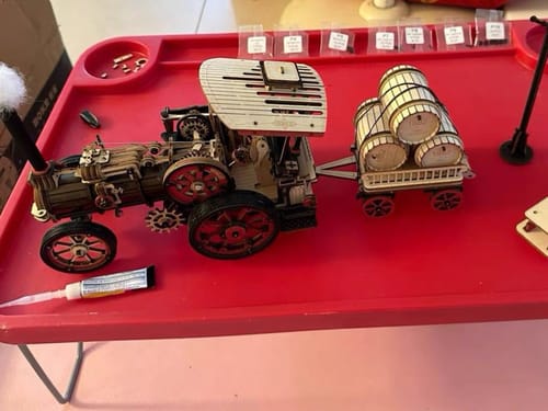 Customer photo review of Steam Engine Mechanical 3D Wooden Puzzle