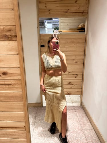 Customer photo review of Conjunto Calado Ecru