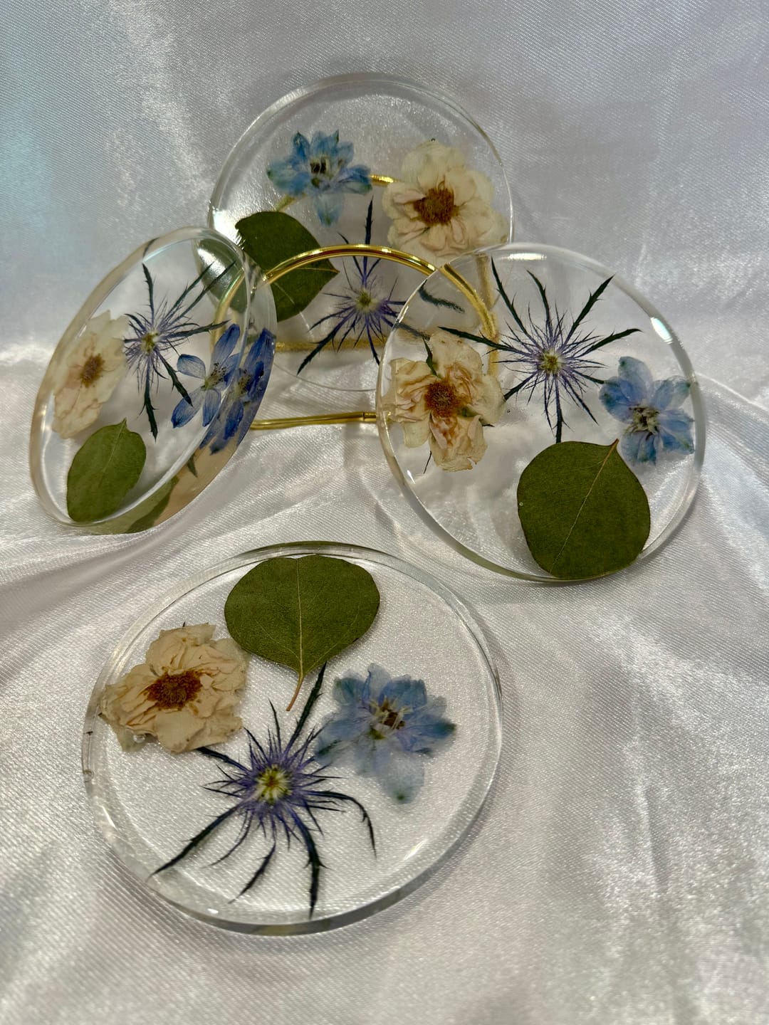 Customer photo review of 4.5x1" Thick 4 Coaster Silicone Mold - Round